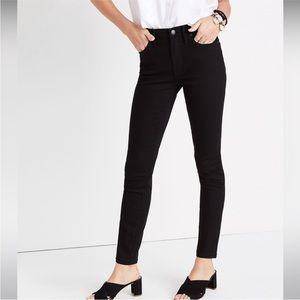 Madewell 9” high rise skinny black denim size 27